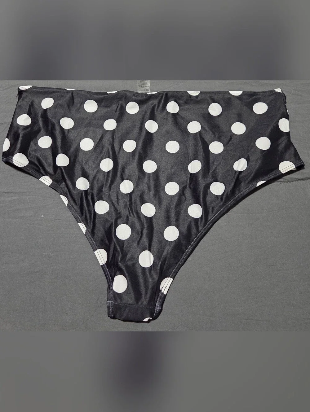 Polka Dot Mid-Rise Bikini Bottom - Black & White
